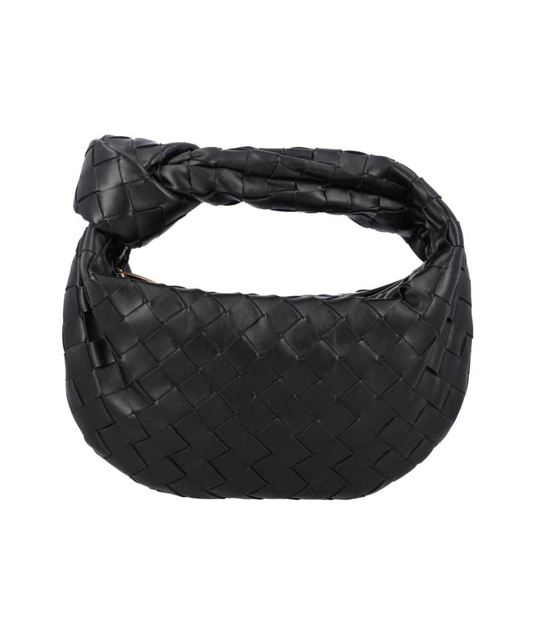 BOTTEGA VENETA Черная кожаная сумка с короткими ручками, фото 1