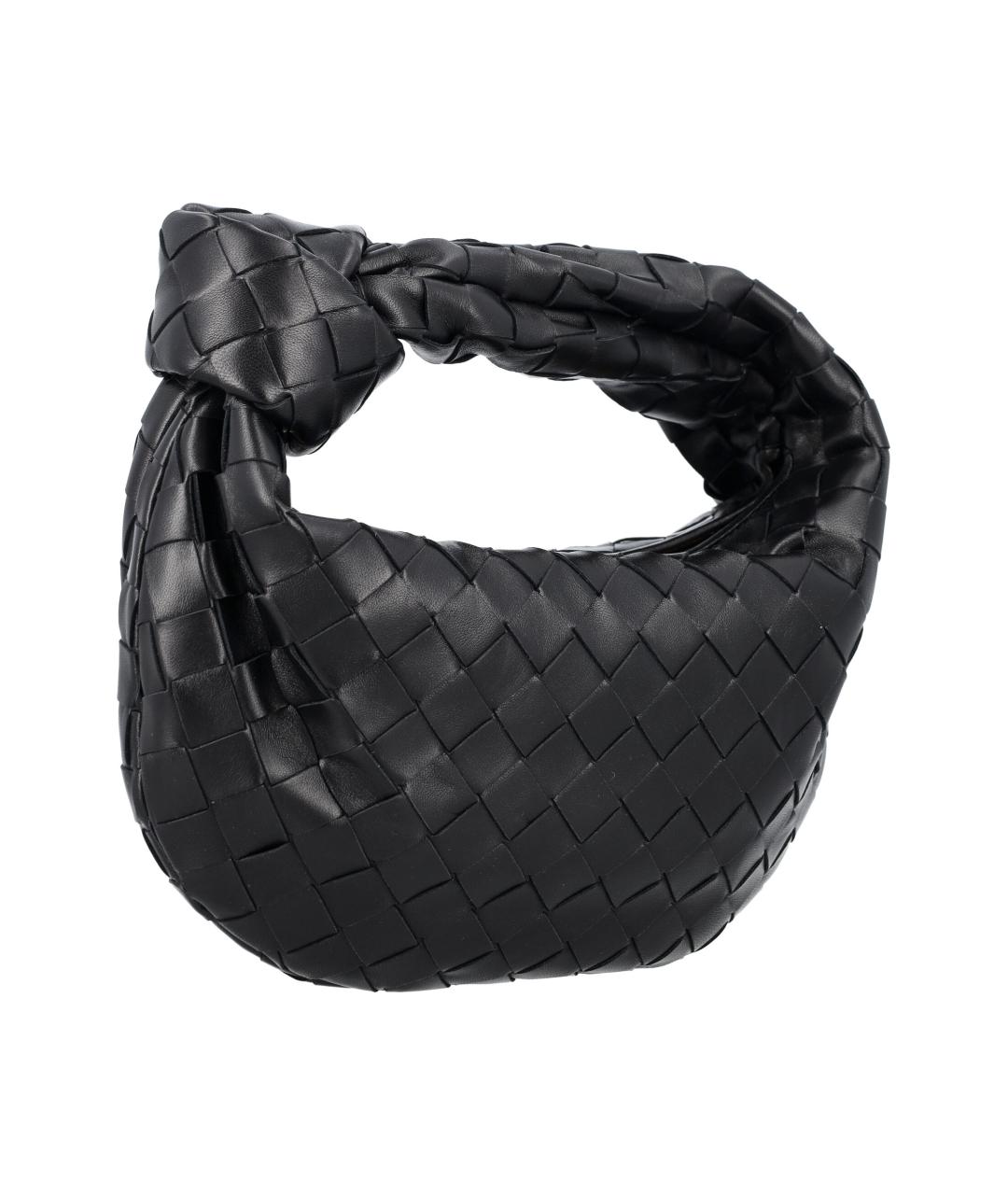 BOTTEGA VENETA Черная кожаная сумка с короткими ручками, фото 2