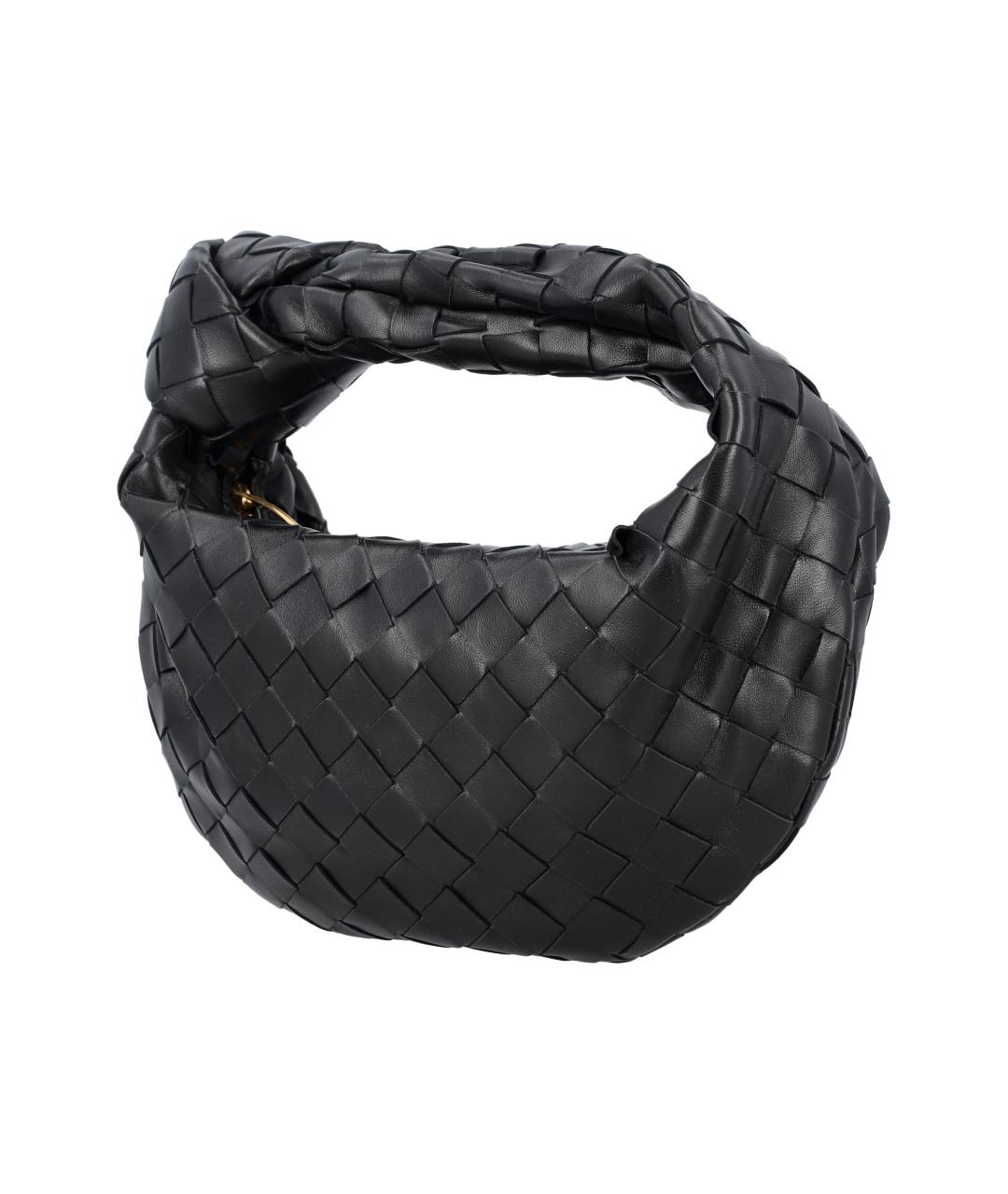 BOTTEGA VENETA Черная кожаная сумка с короткими ручками, фото 3