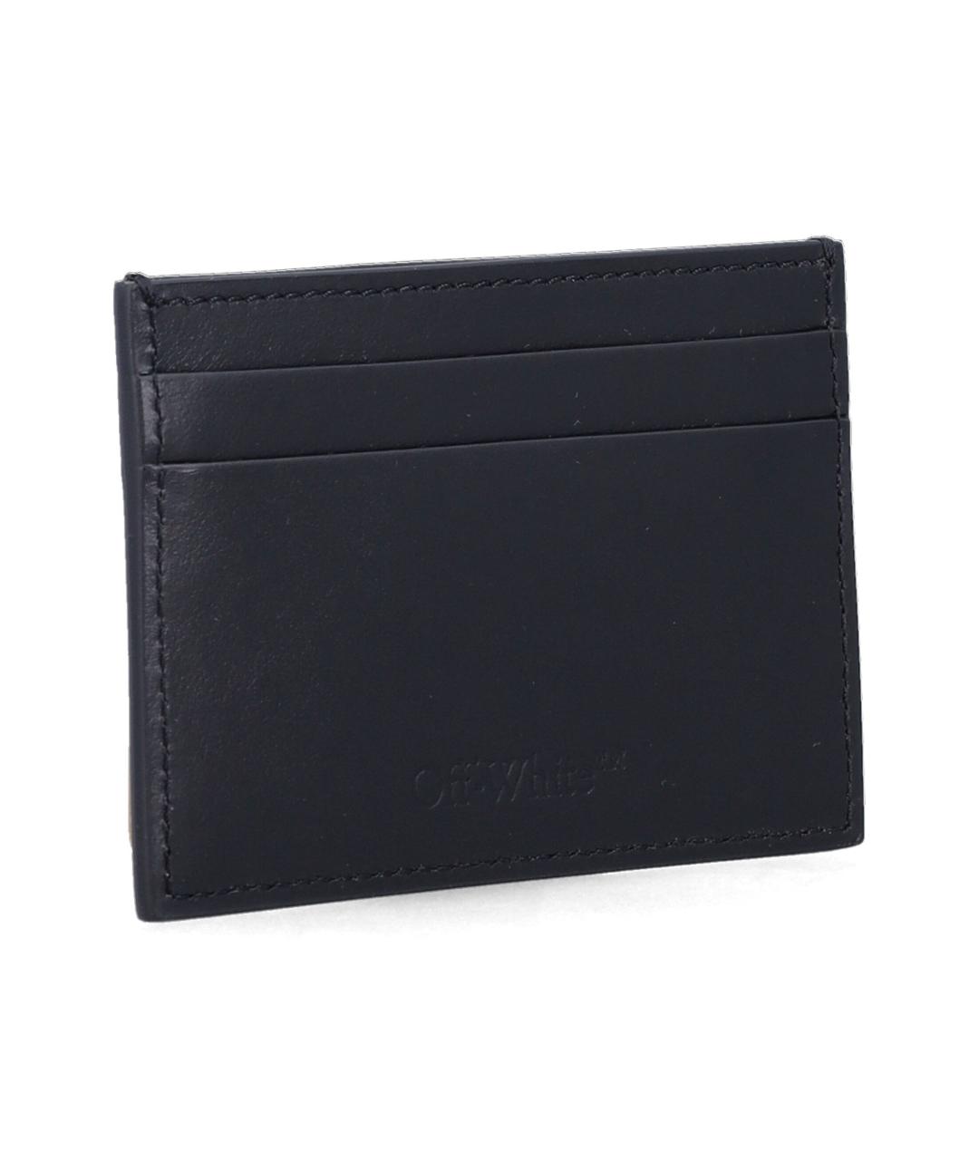 OFF-WHITE Черный кожаный кардхолдер, фото 2