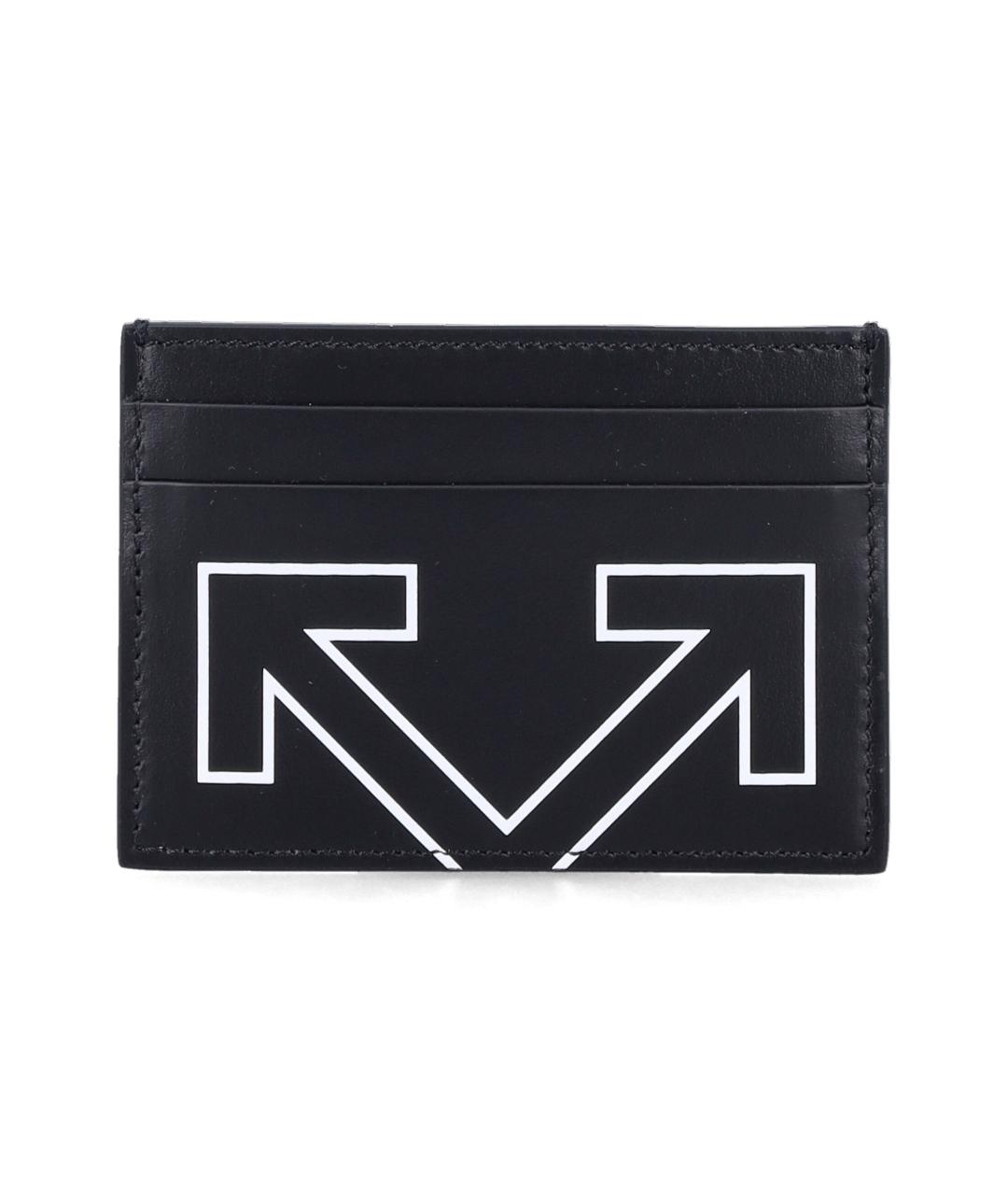OFF-WHITE Черный кожаный кардхолдер, фото 1