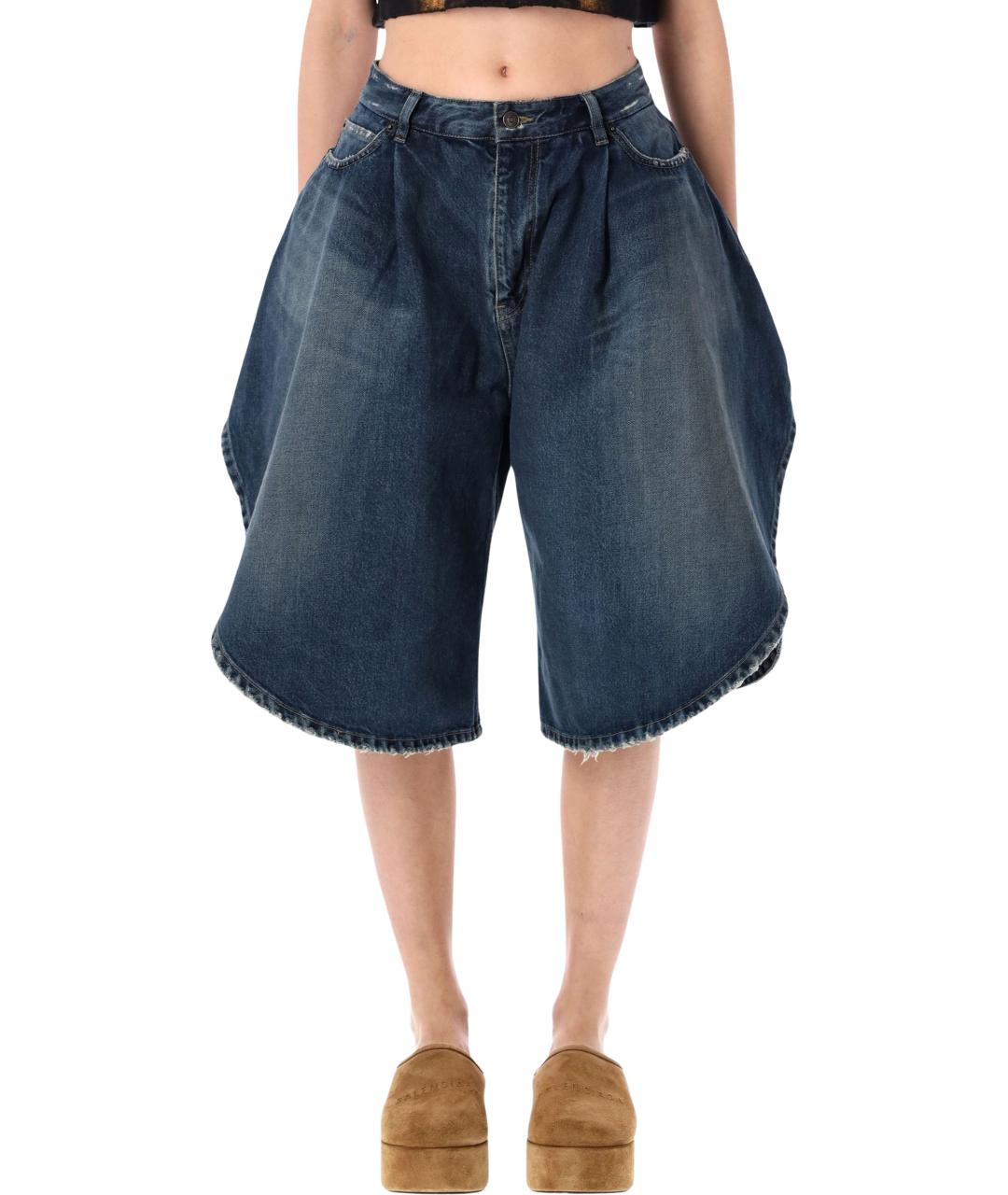 BALENCIAGA Синие хлопковые шорты, фото 1