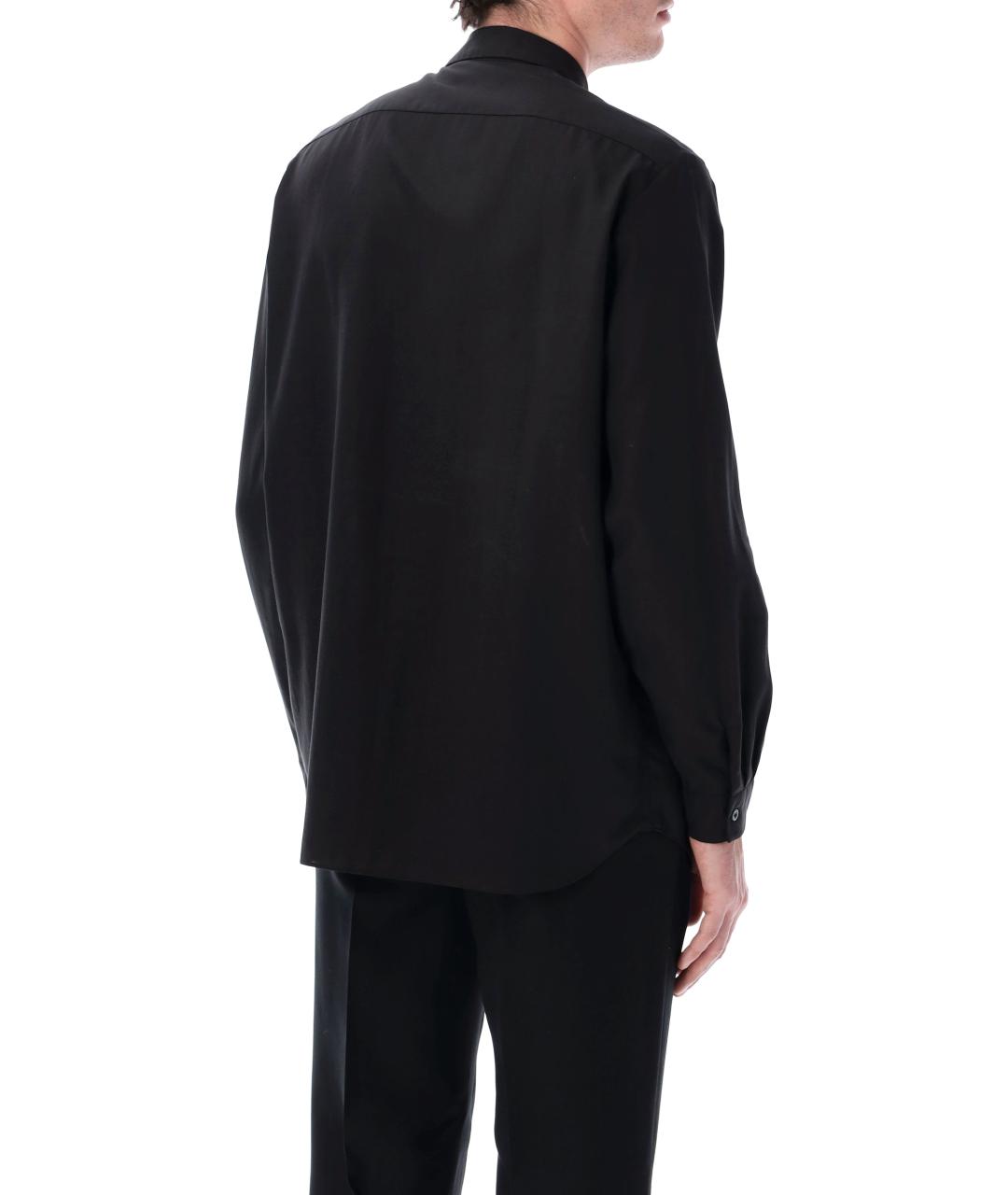 LARDINI Черная хлопковая классическая рубашка, фото 2