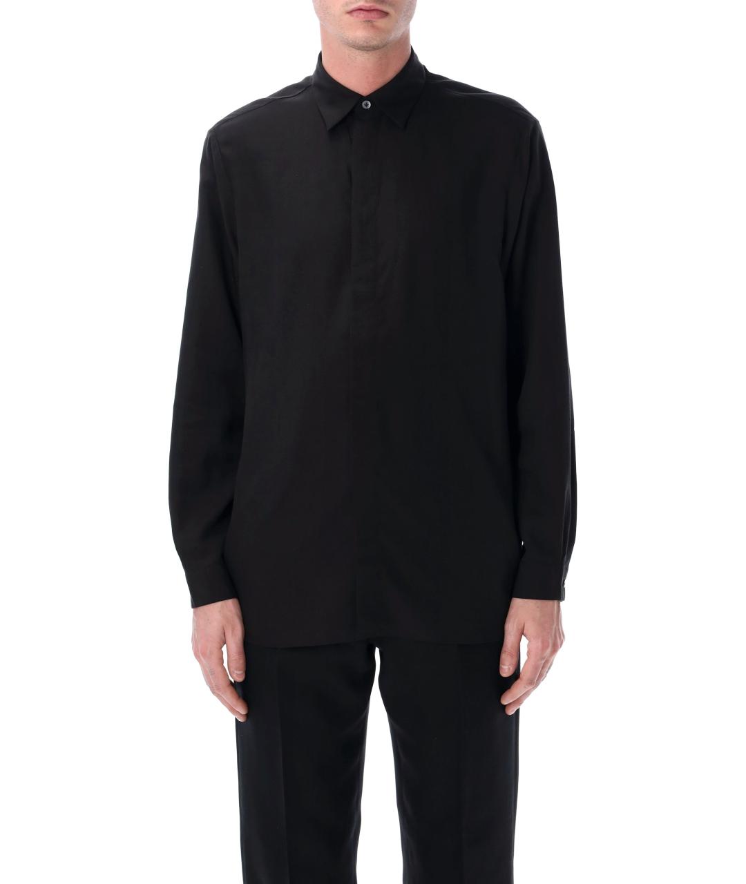 LARDINI Черная хлопковая классическая рубашка, фото 1