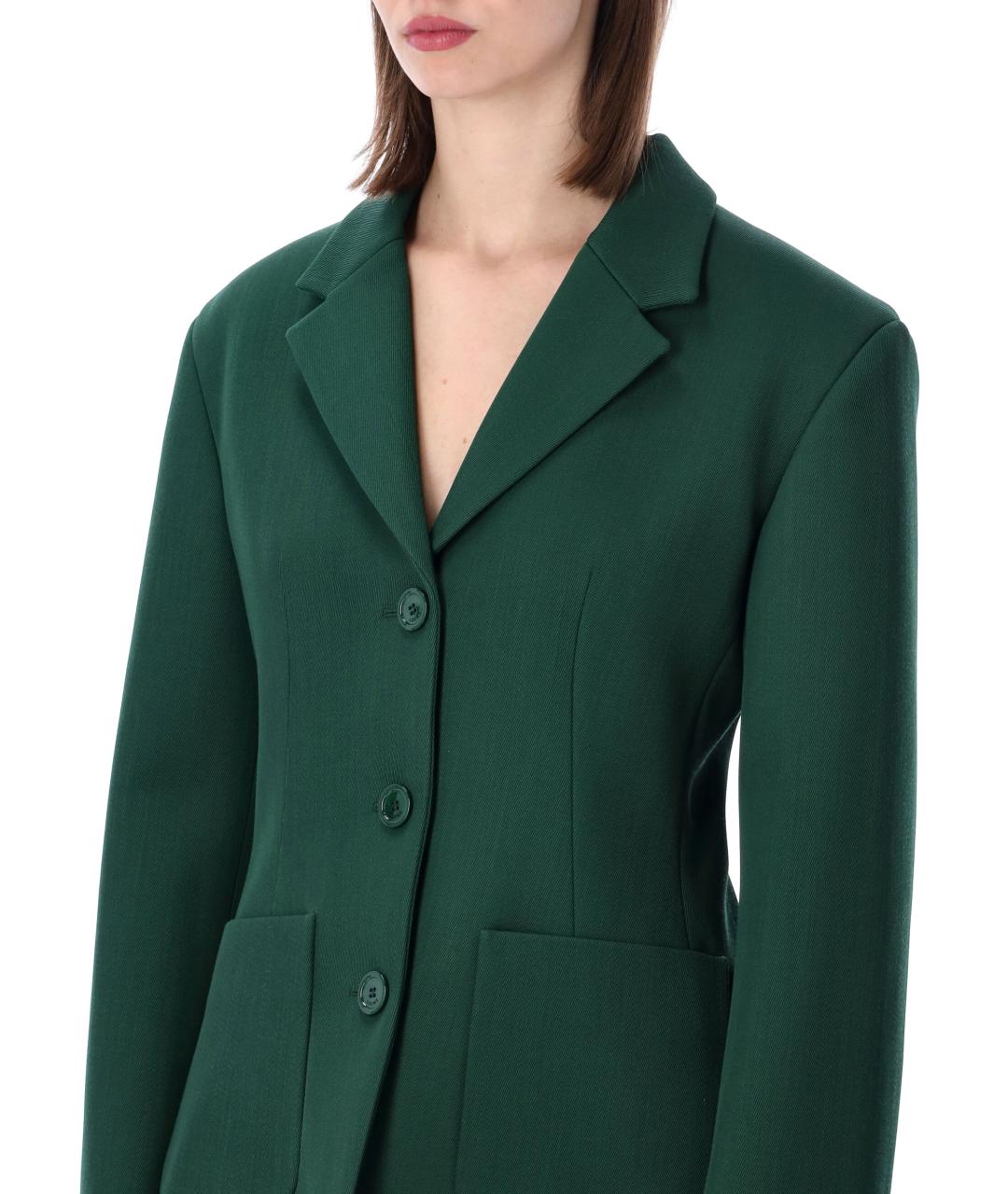 LOEWE Зеленый шерстяной жакет/пиджак, фото 3