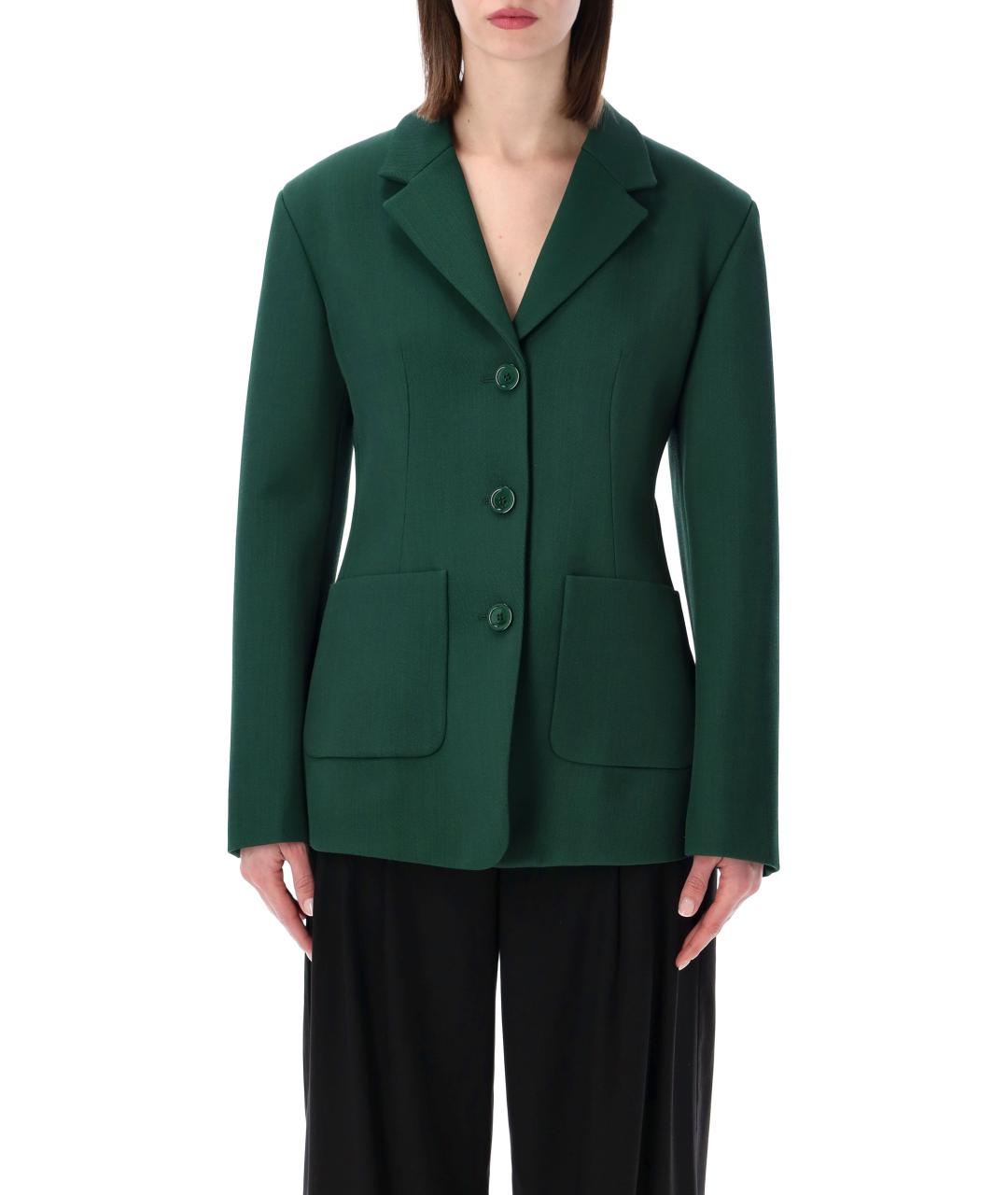 LOEWE Зеленый шерстяной жакет/пиджак, фото 1