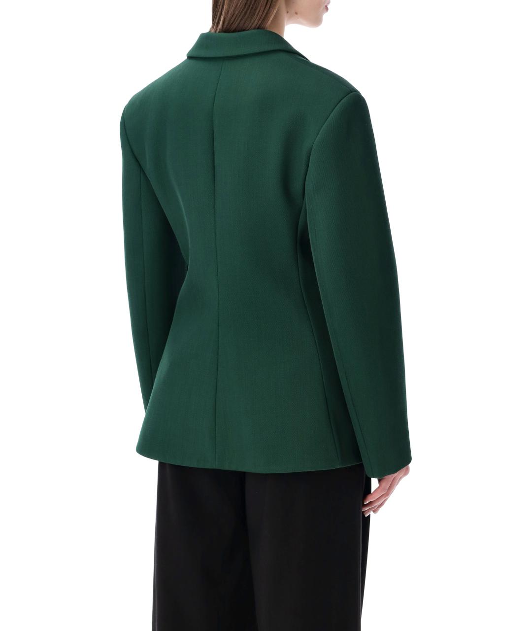 LOEWE Зеленый шерстяной жакет/пиджак, фото 2