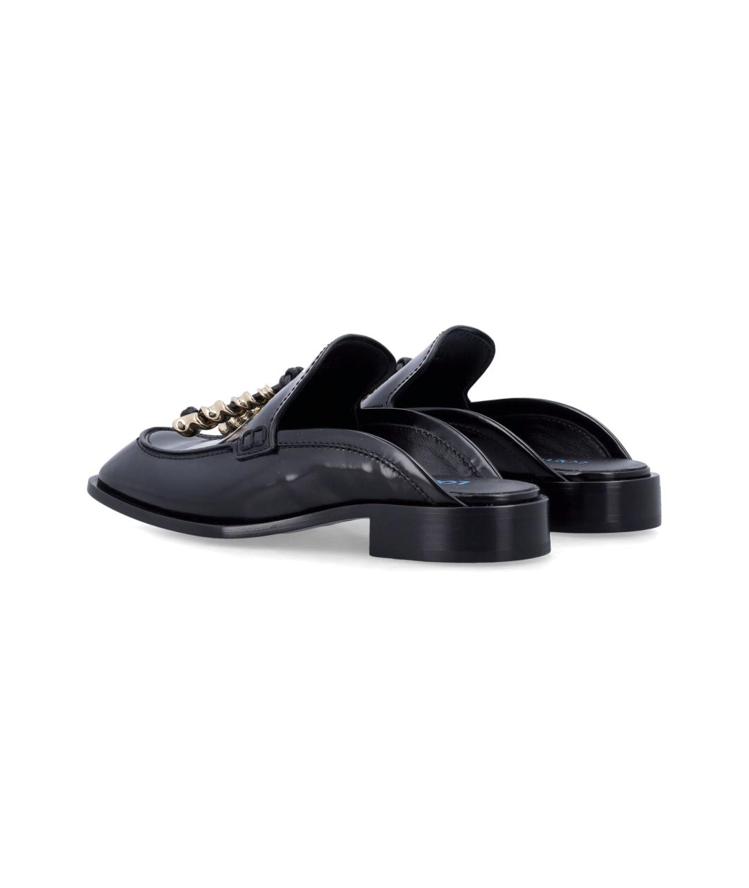 LOEWE Черные кожаные мюли, фото 3