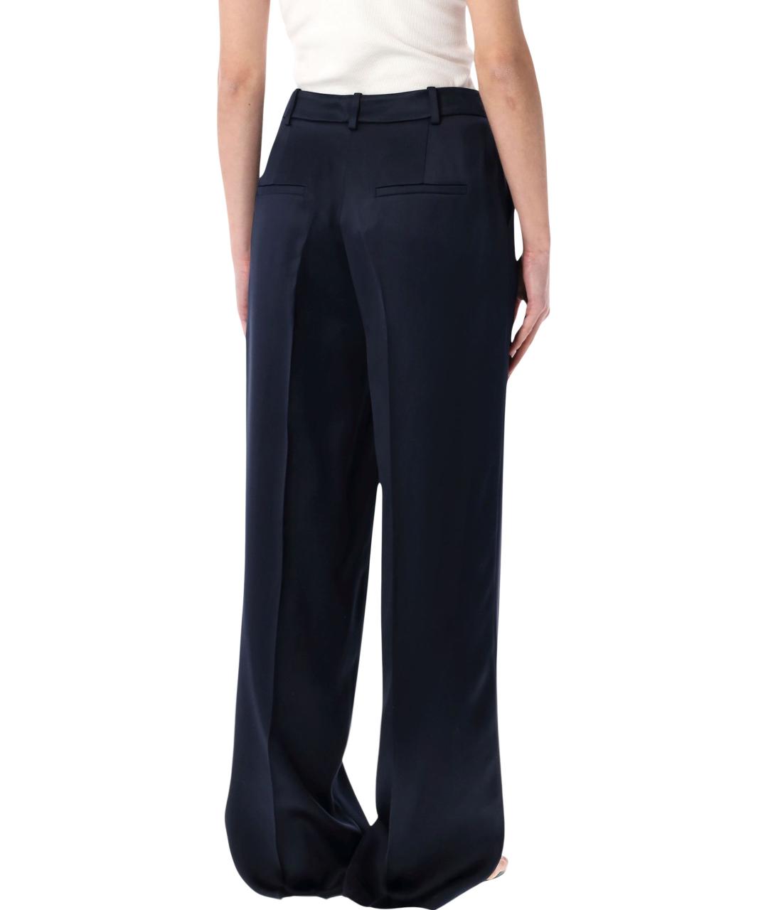 ANINE BING Темно-синие вискозные брюки широкие, фото 2