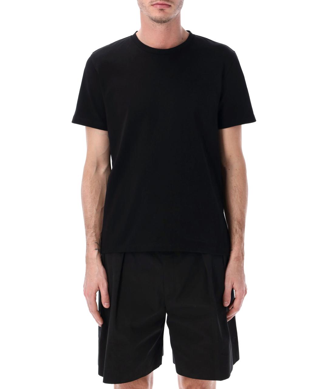 SAINT LAURENT Черная хлопковая футболка, фото 1