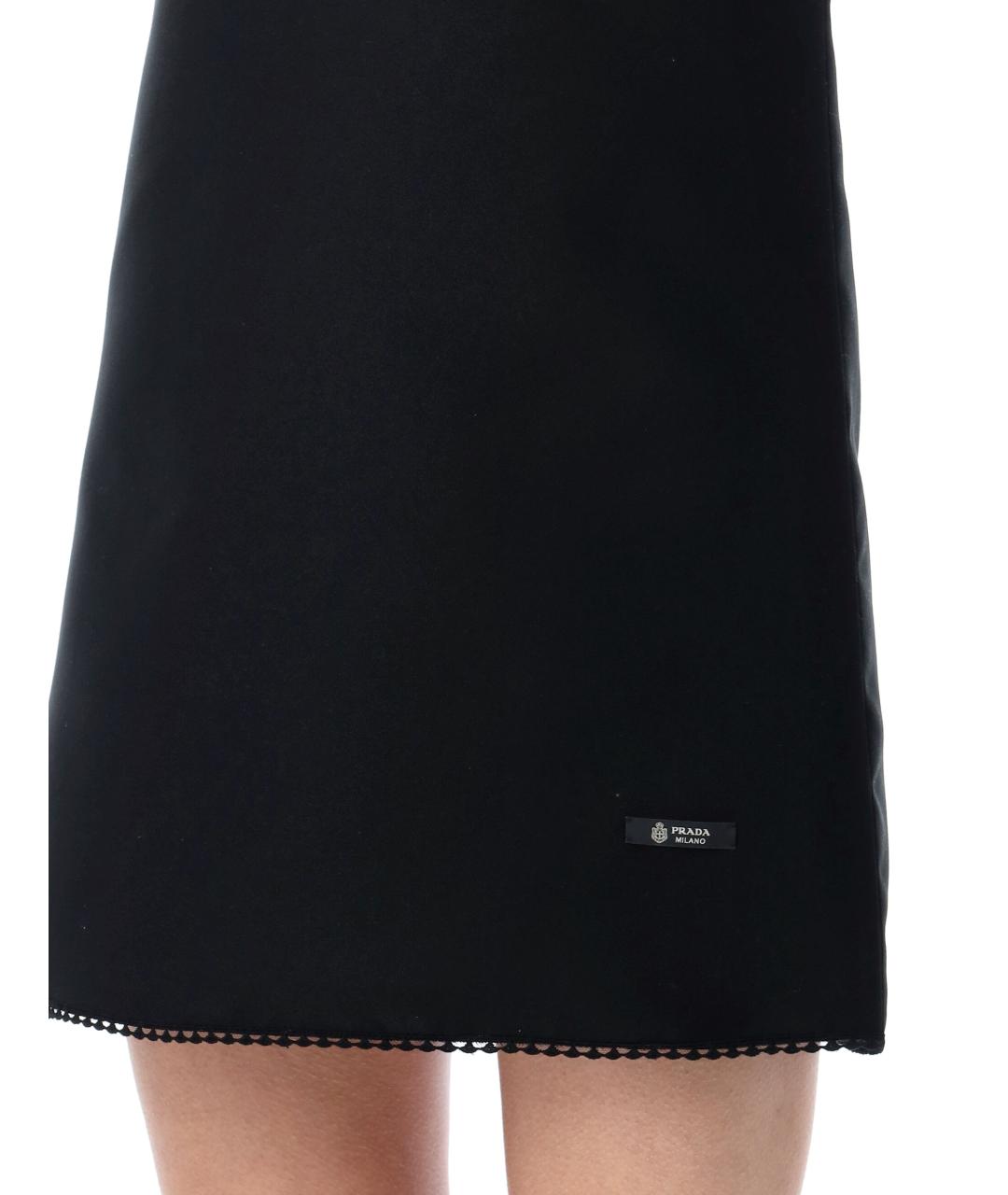 PRADA Черное полиэстеровое повседневное платье, фото 3