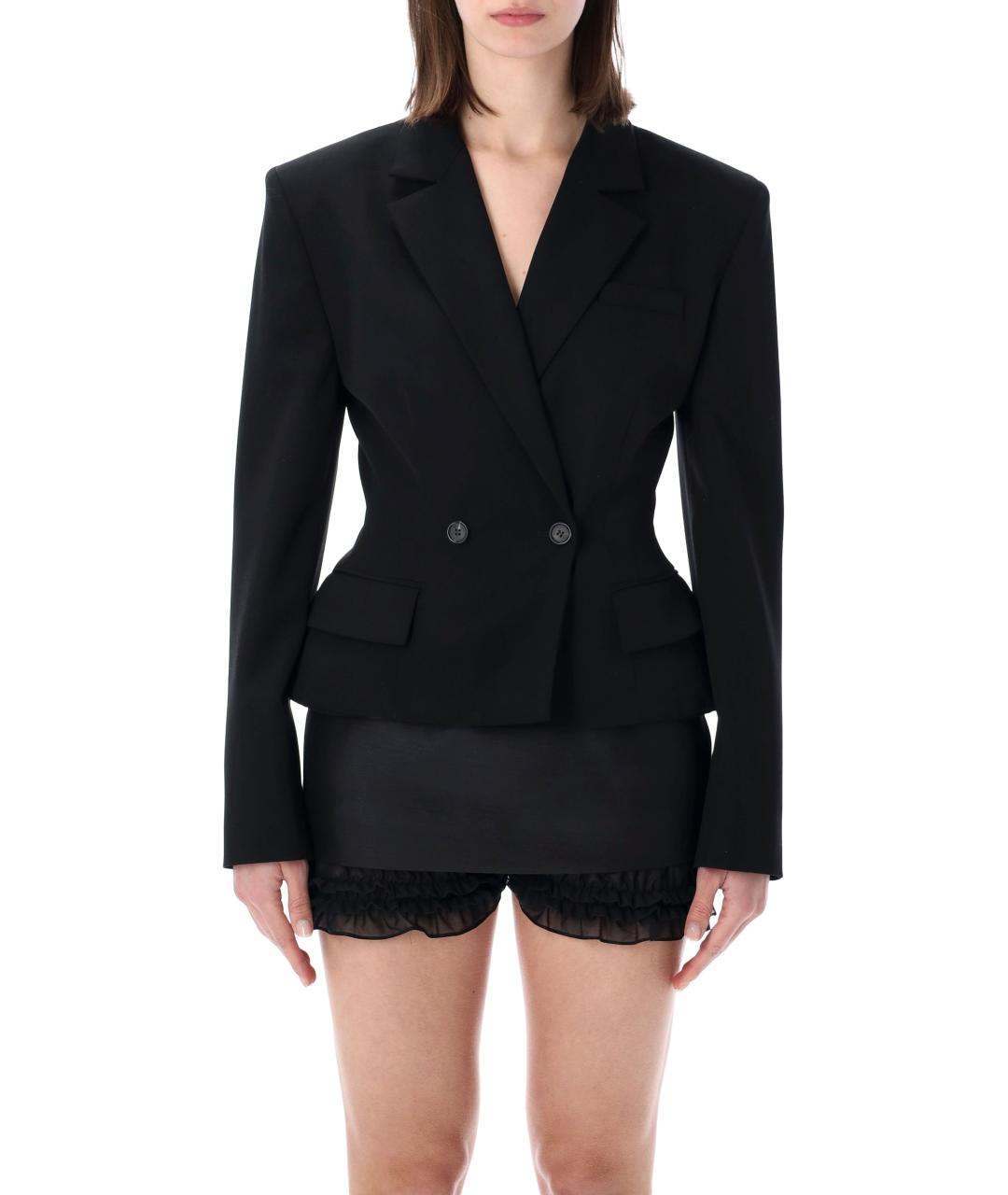 MAGDA BUTRYM Черный шерстяной жакет/пиджак, фото 1