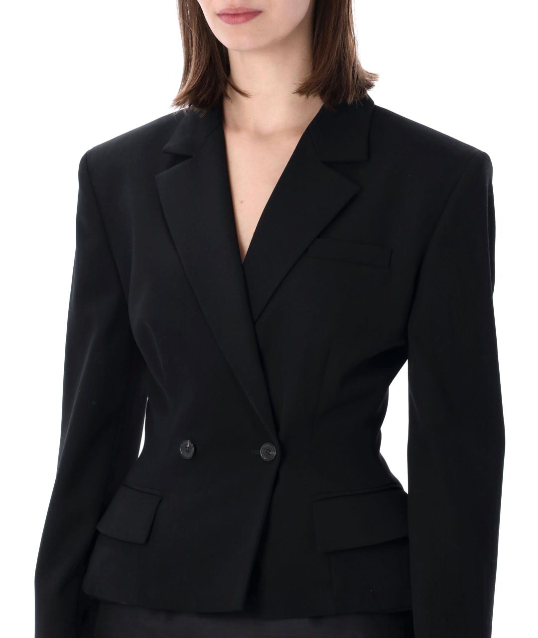 MAGDA BUTRYM Черный шерстяной жакет/пиджак, фото 3