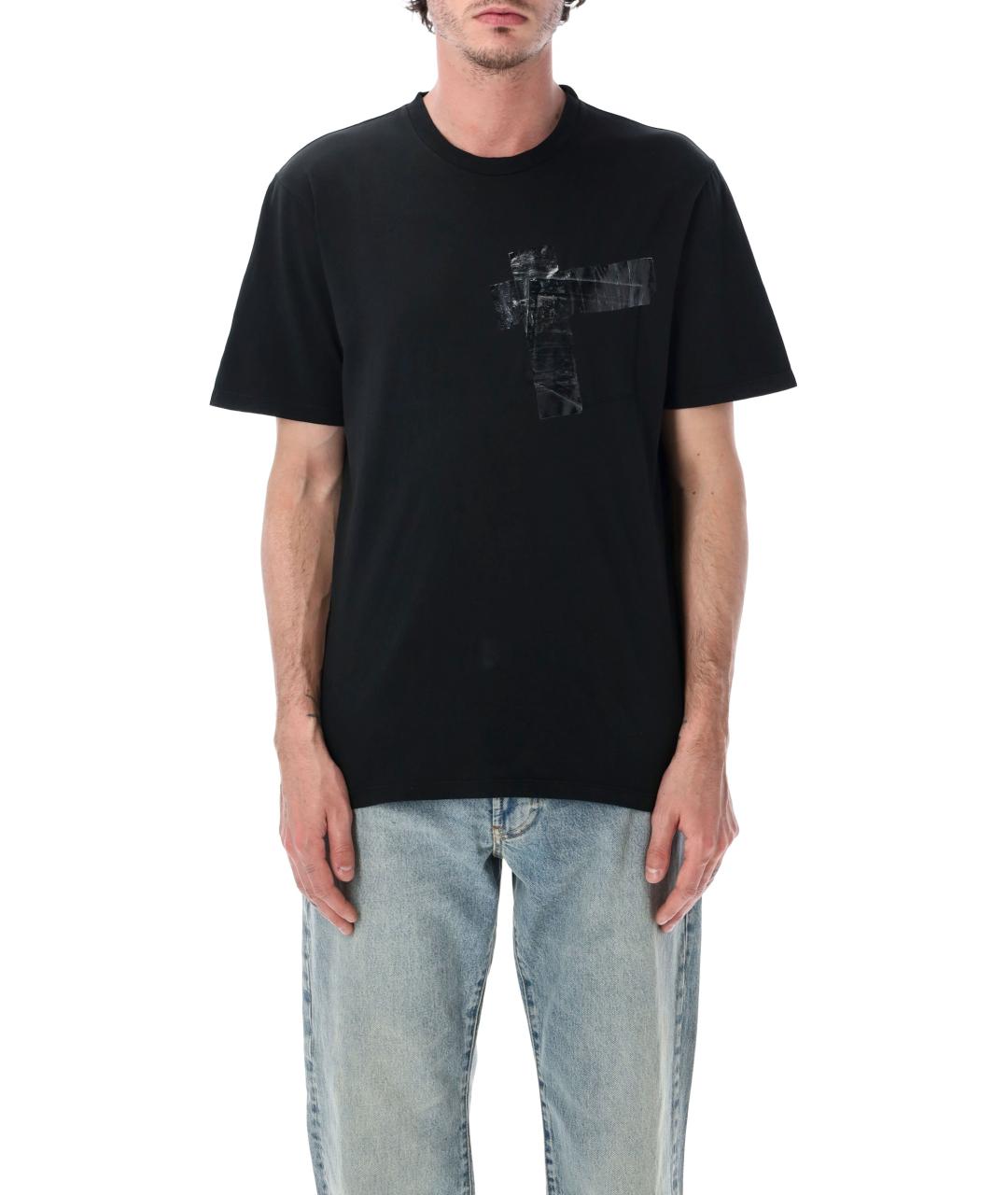 MAISON MARGIELA Черная хлопковая футболка, фото 1