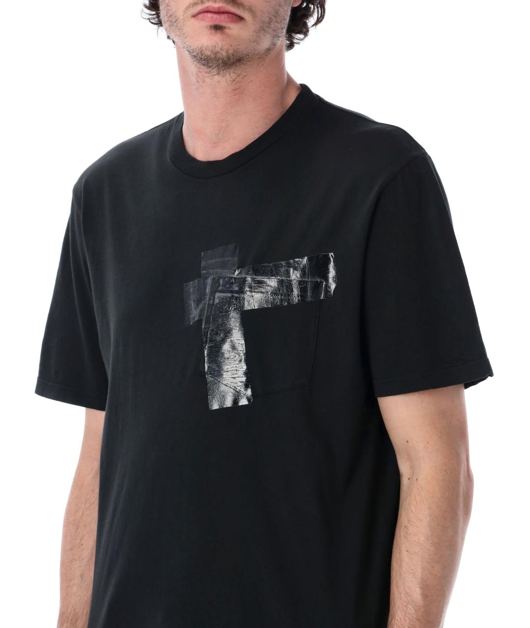 MAISON MARGIELA Черная хлопковая футболка, фото 2