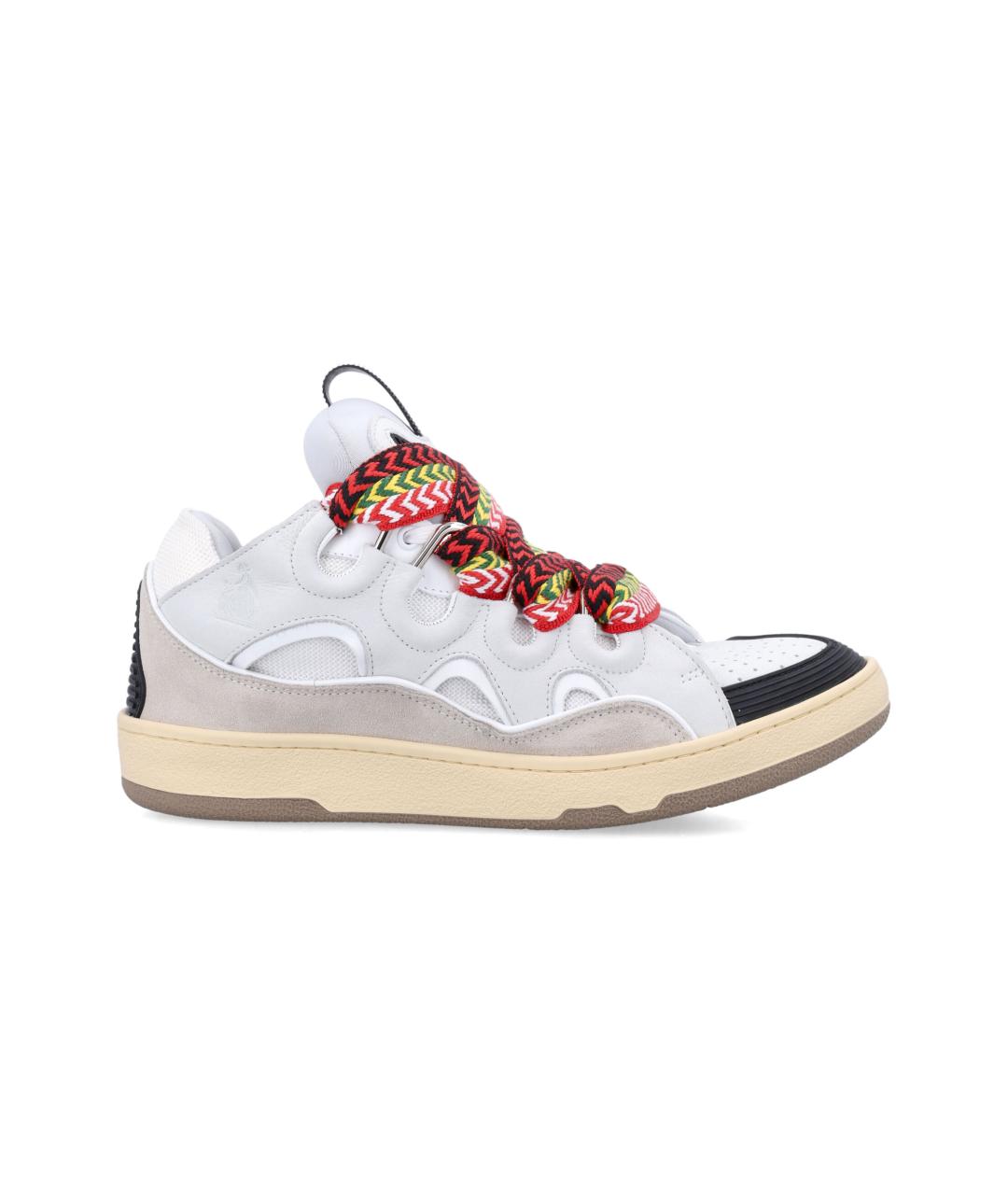 LANVIN Белые синтетические низкие кроссовки / кеды, фото 1