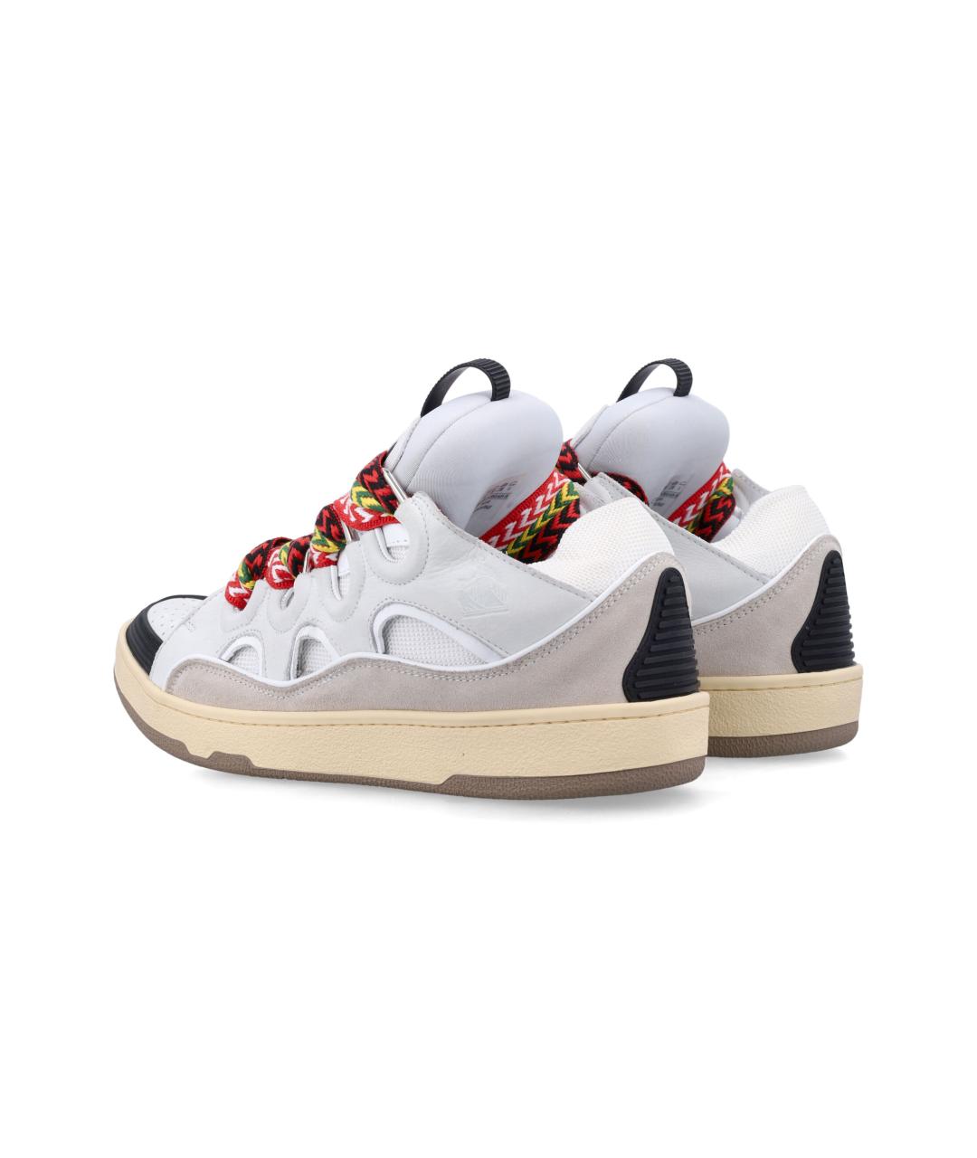 LANVIN Белые синтетические низкие кроссовки / кеды, фото 4