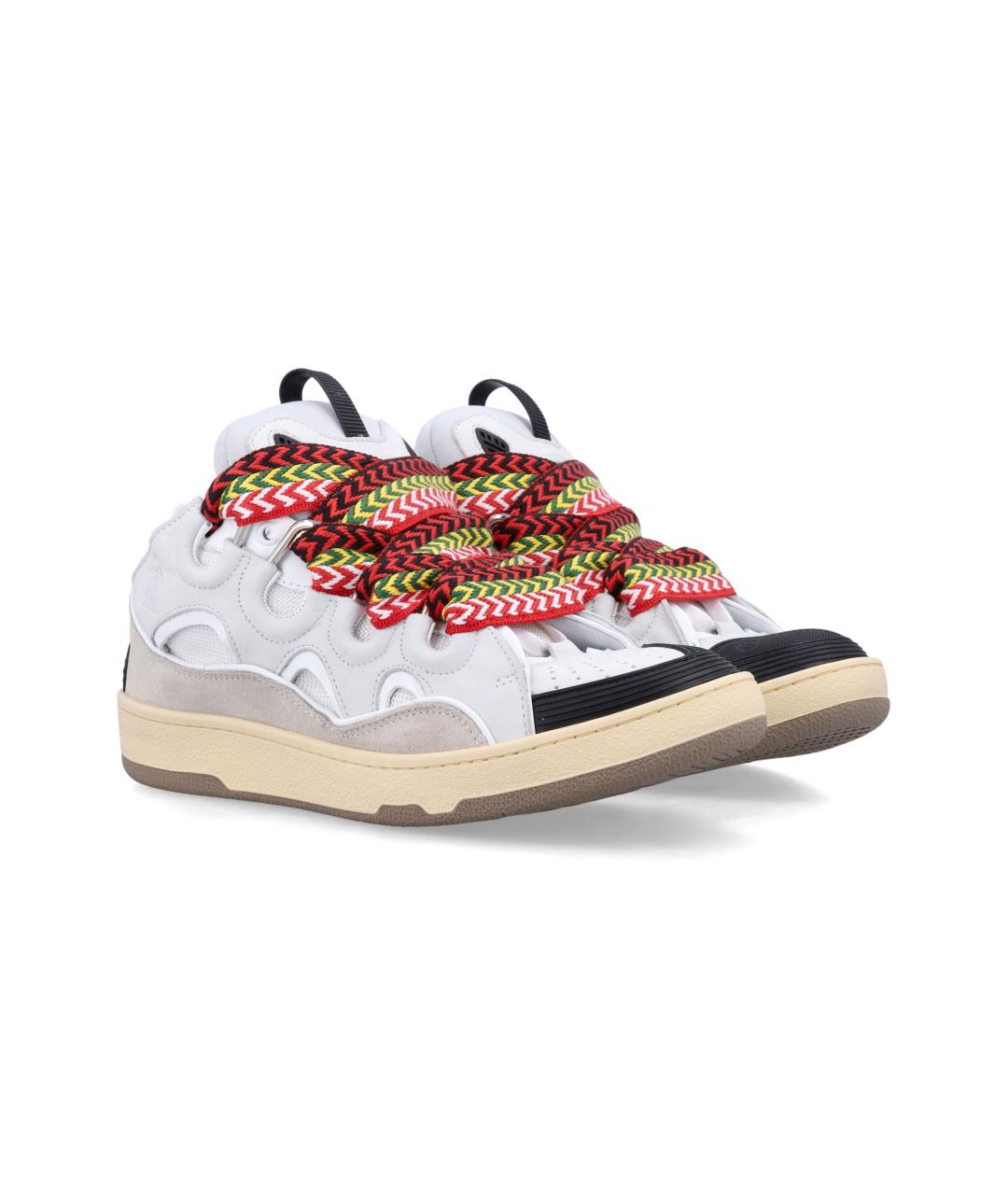 LANVIN Белые синтетические низкие кроссовки / кеды, фото 3