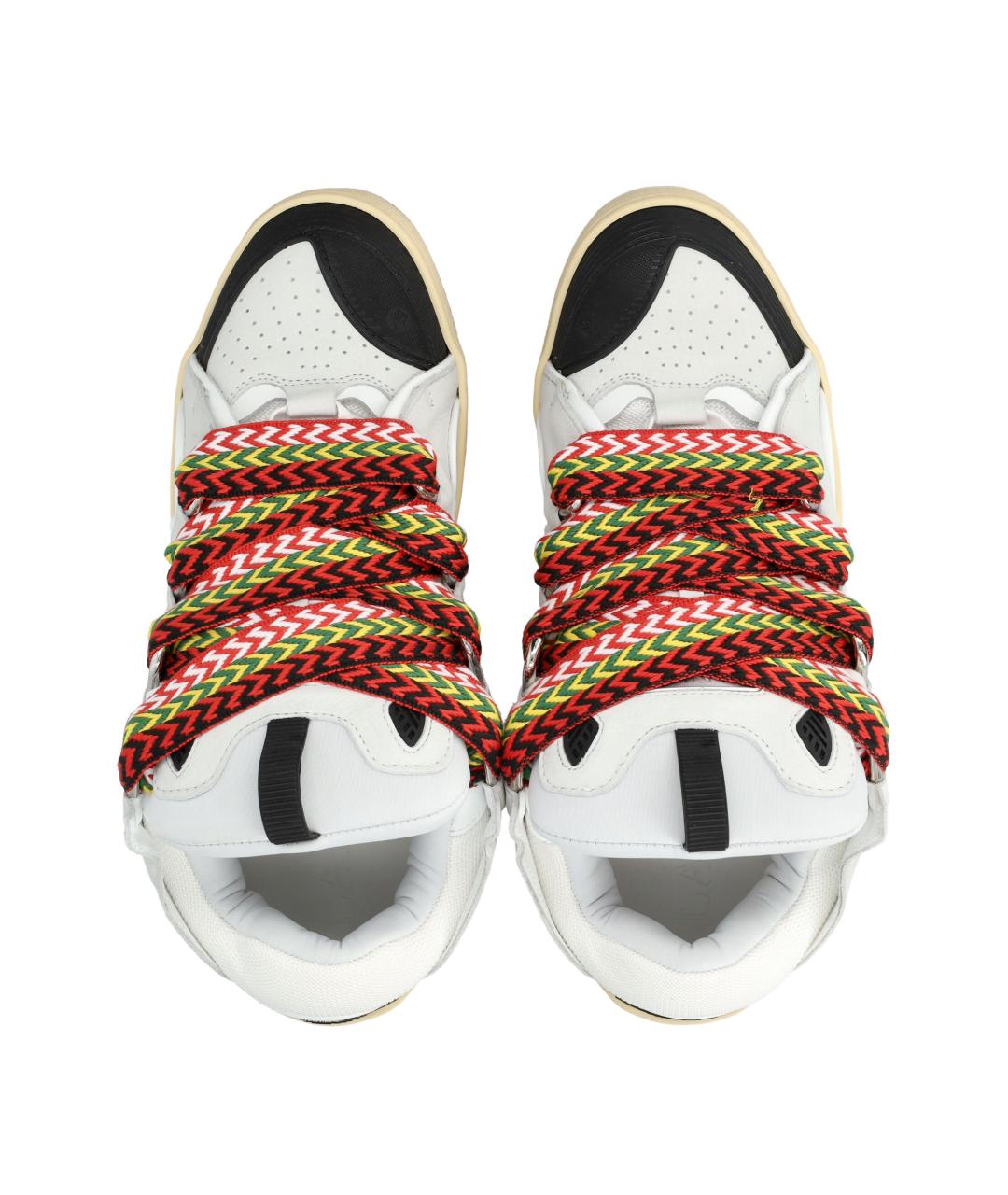 LANVIN Белые синтетические низкие кроссовки / кеды, фото 2