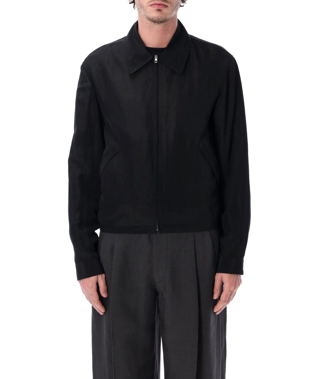 LEMAIRE Черная льняная куртка, фото 1