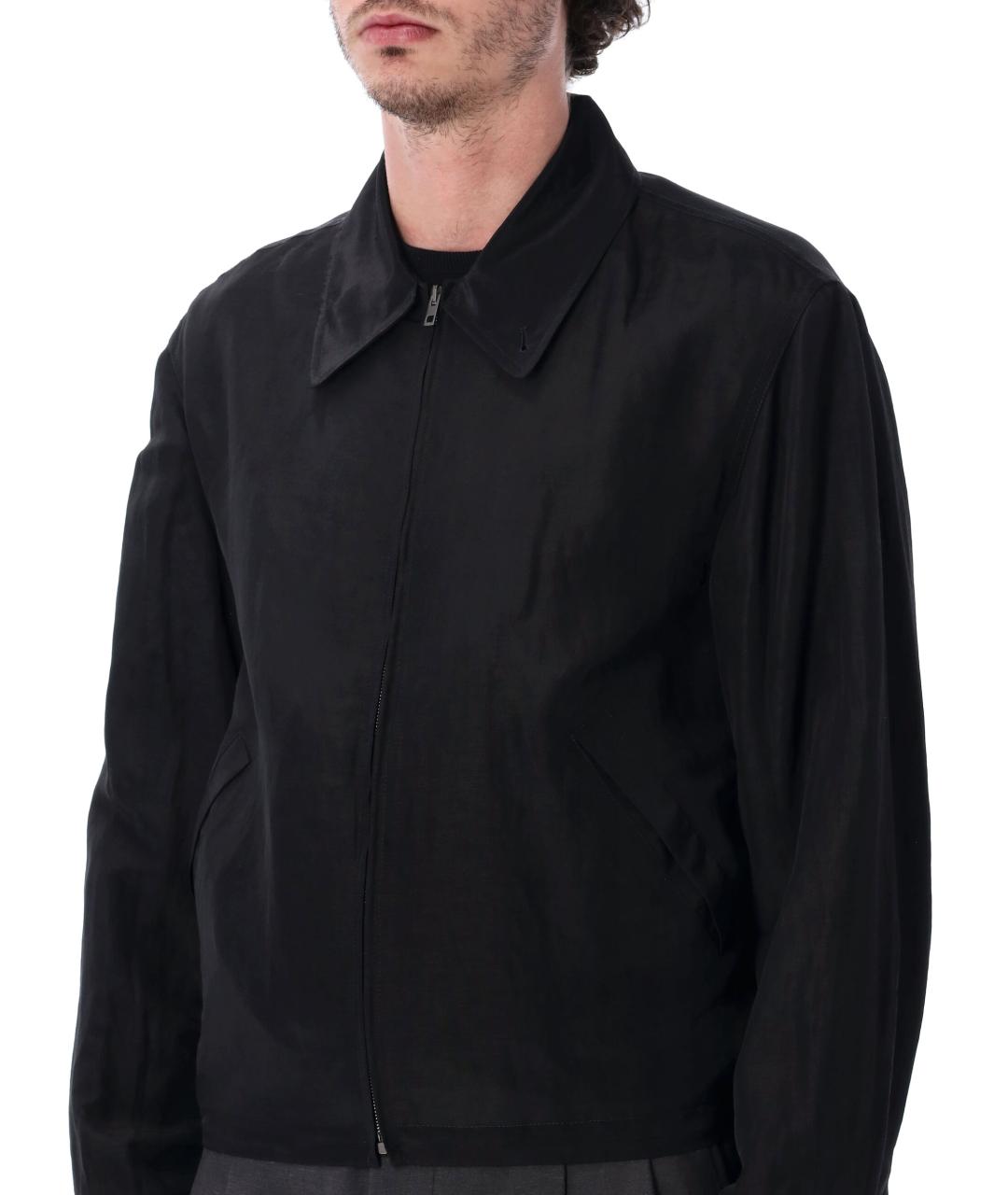 LEMAIRE Черная льняная куртка, фото 3