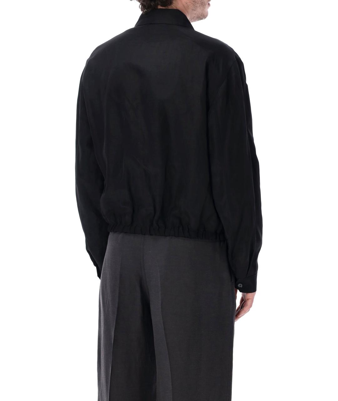 LEMAIRE Черная льняная куртка, фото 2