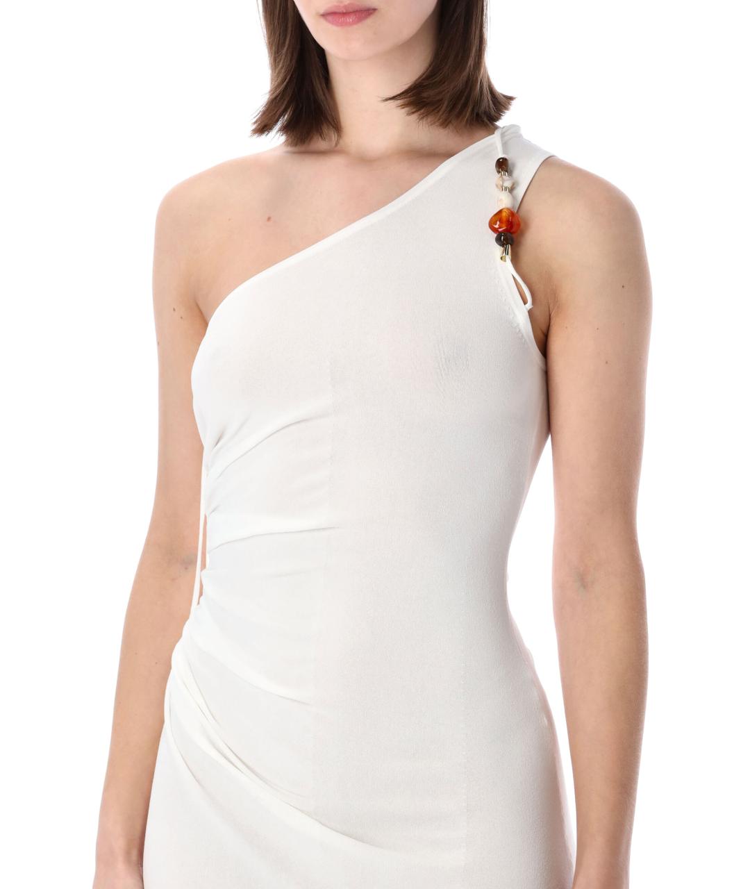 SESSUN Белое вискозное вечернее платье, фото 3