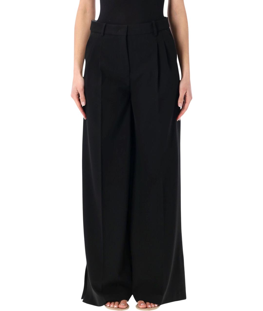 THE GARMENT Черные полиэстеровые брюки широкие, фото 1