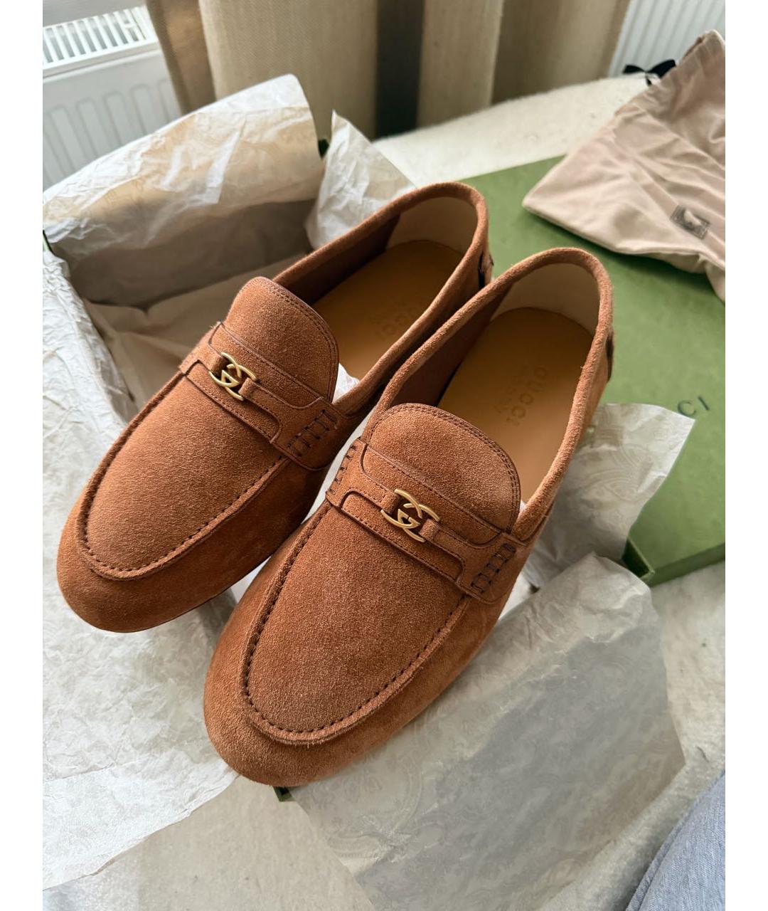 GUCCI Замшевые лоферы, фото 8