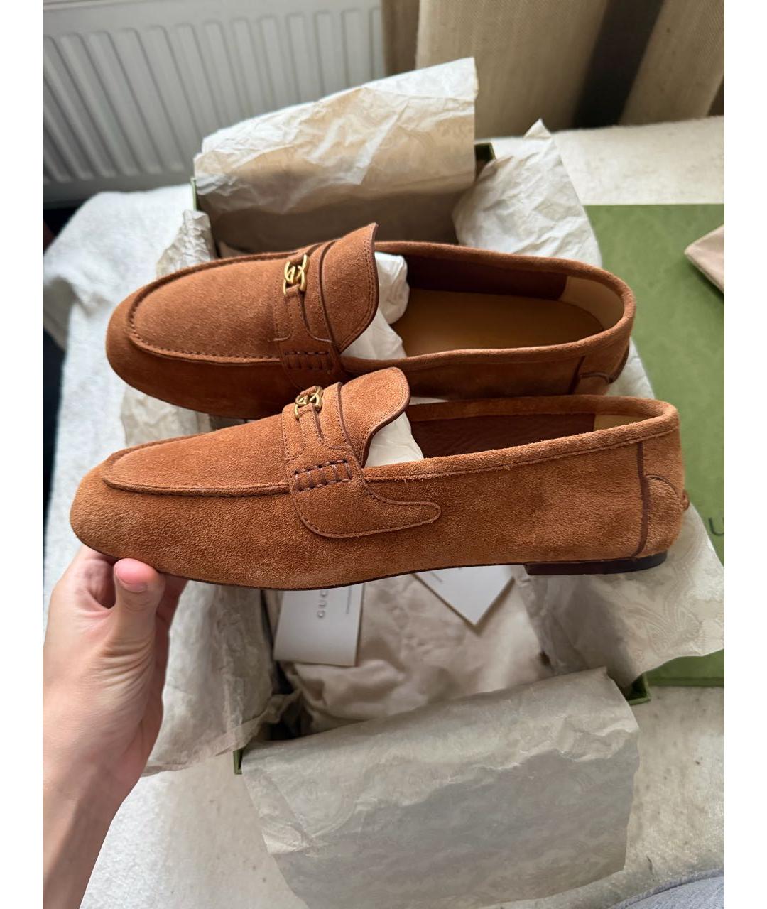 GUCCI Замшевые лоферы, фото 2