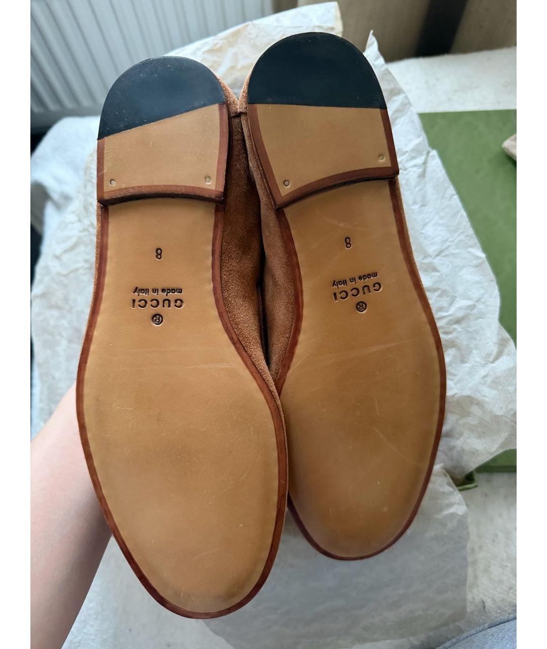 GUCCI Замшевые лоферы, фото 3