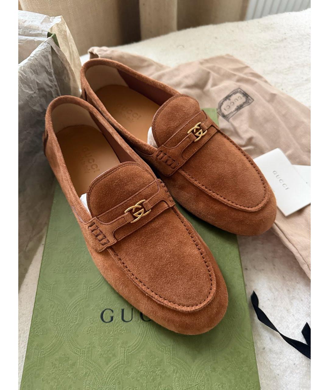 GUCCI Замшевые лоферы, фото 5