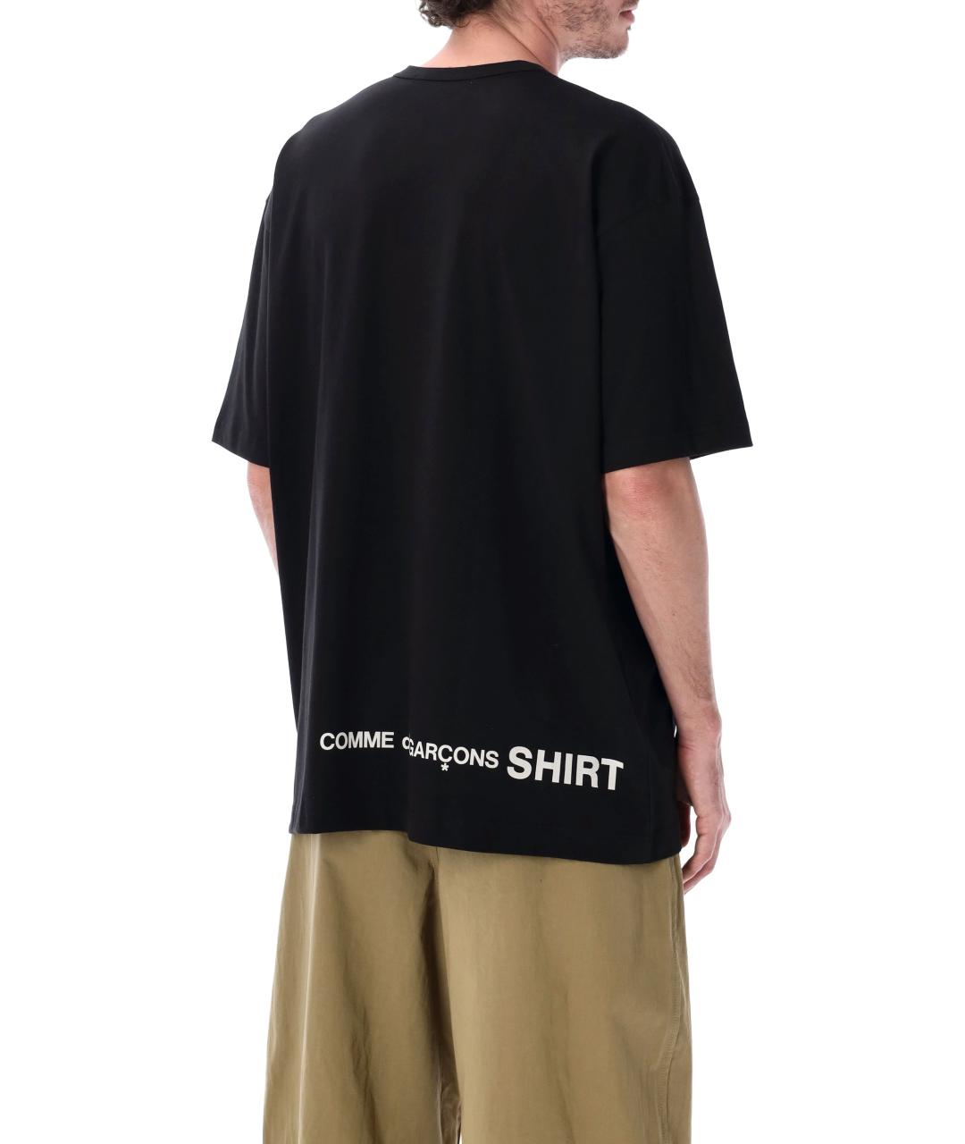 COMME DES GARÇONS Черная хлопковая футболка, фото 2