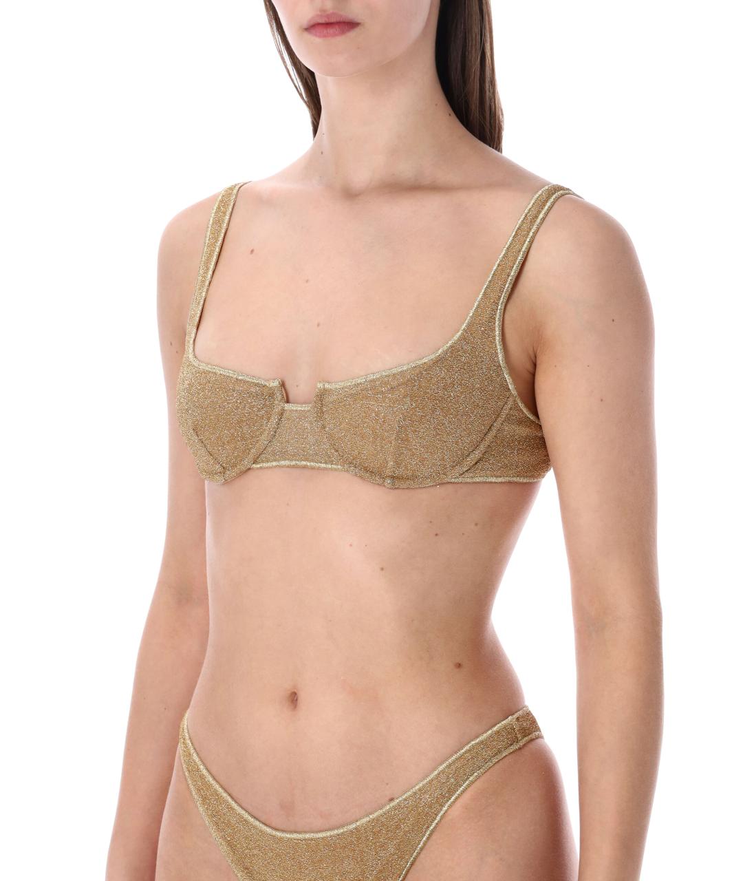 OSEREE Золотой полиамидовый купальник, фото 3