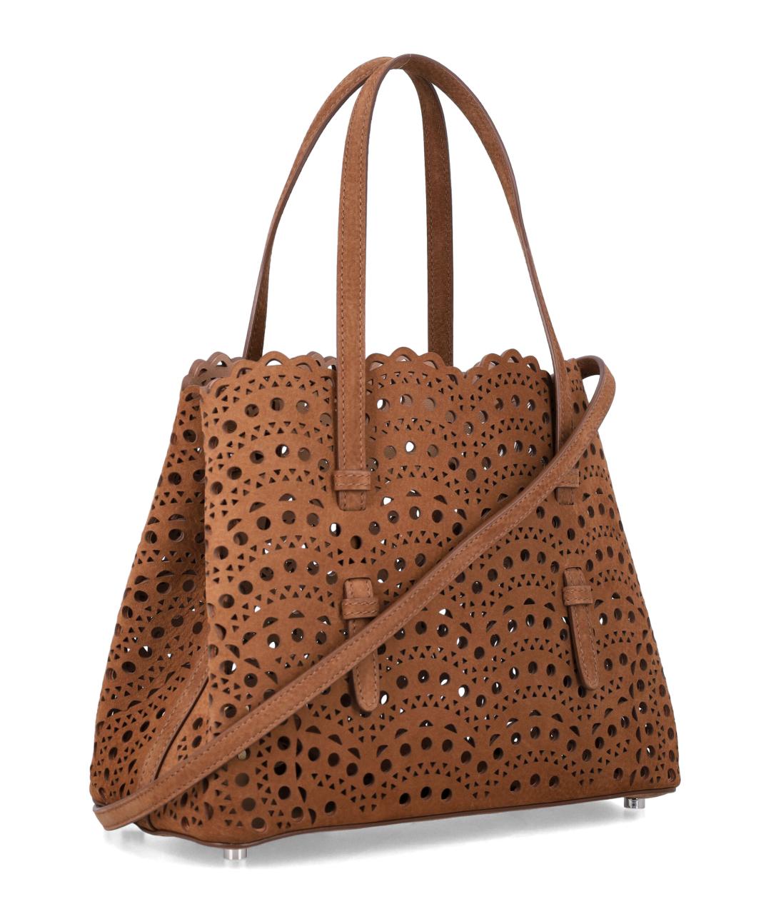 ALAIA Коричневая замшевая сумка тоут, фото 2