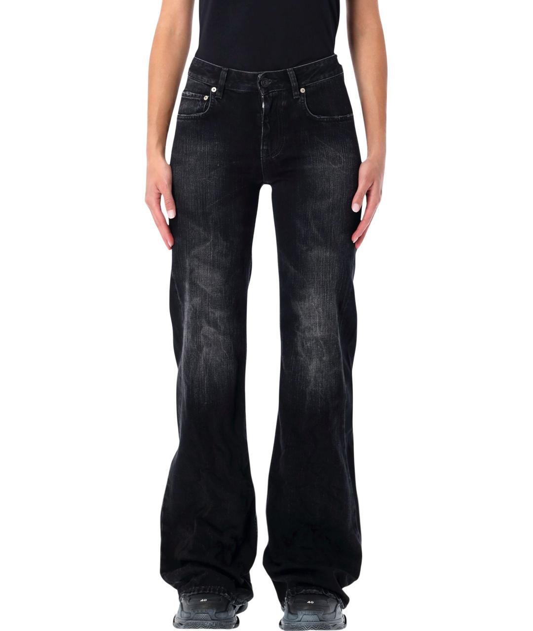 BALENCIAGA Черные хлопковые прямые джинсы, фото 1