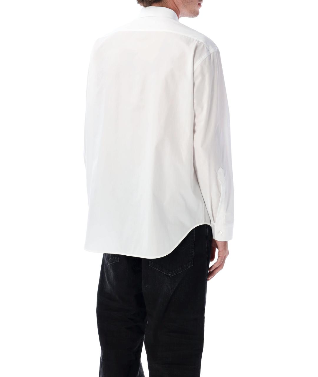 BALENCIAGA Белая хлопковая классическая рубашка, фото 2