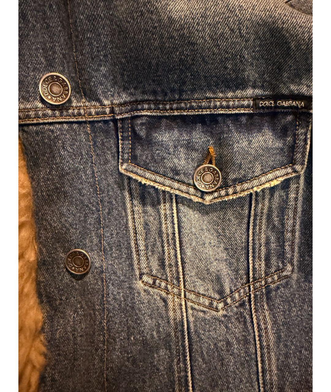 DOLCE&GABBANA Синяя деним куртка, фото 4