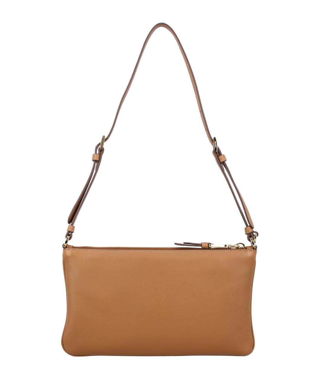 PRADA Коричневая кожаная сумка через плечо, фото 4