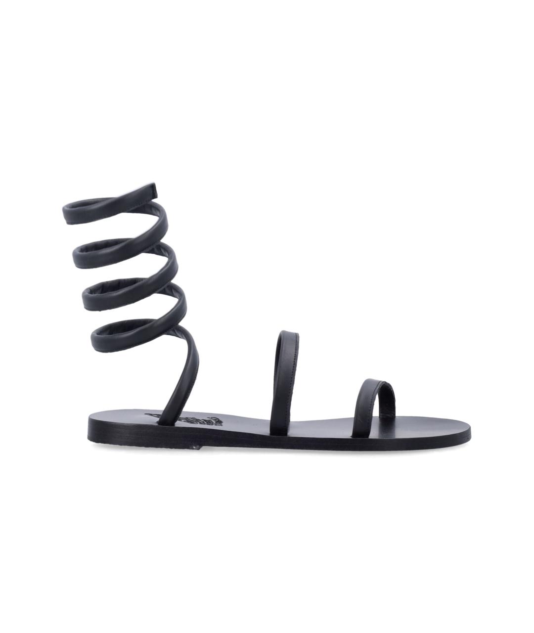 ANCIENT GREEK Черные кожаные сандалии, фото 1