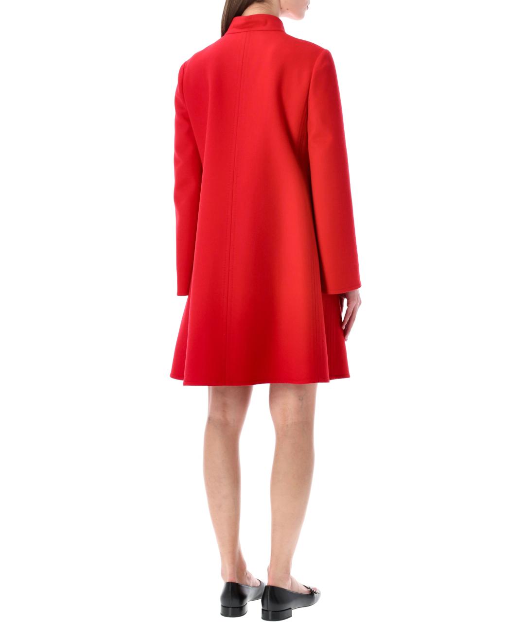 VALENTINO Красное шерстяное пальто, фото 2