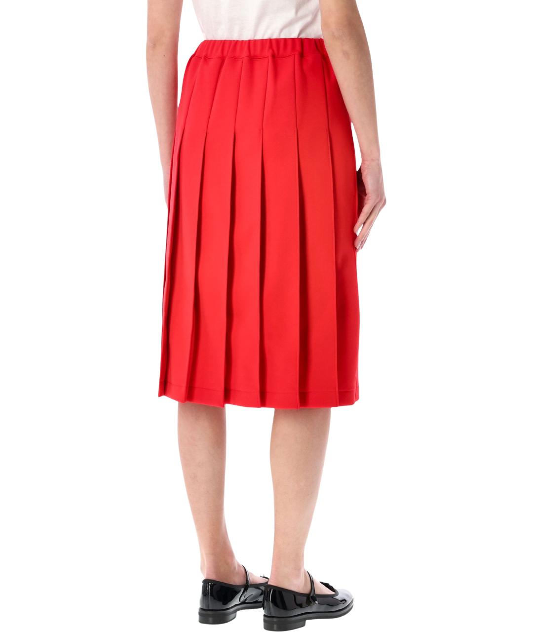 COMME DES GARÇONS Красная полиэстеровая юбка миди, фото 2