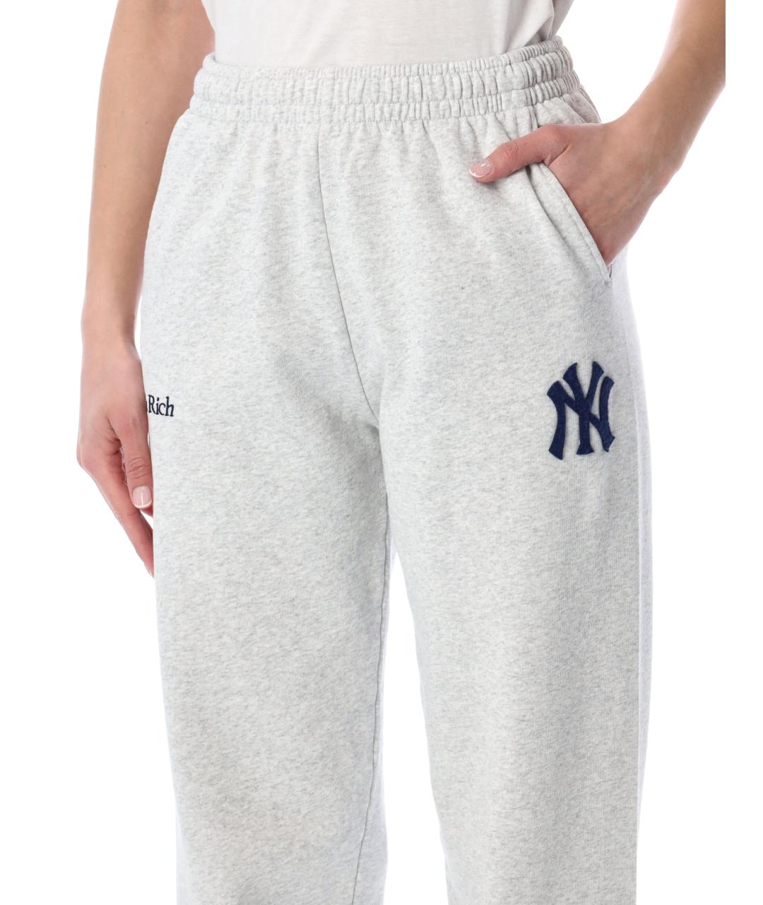 SPORTY AND RICH Серые хлопковые спортивные брюки и шорты, фото 3