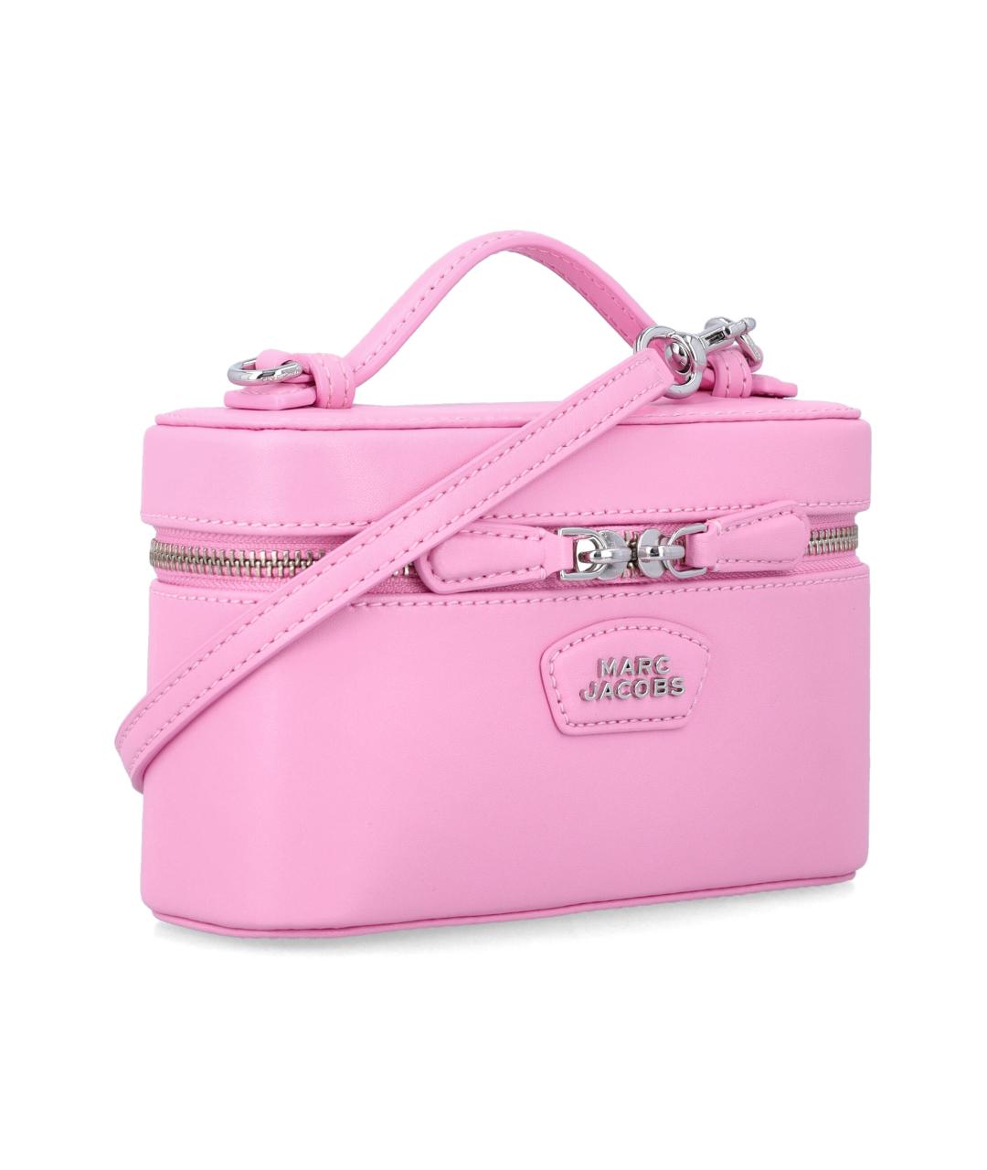 MARC JACOBS Розовая кожаная сумка с короткими ручками, фото 2