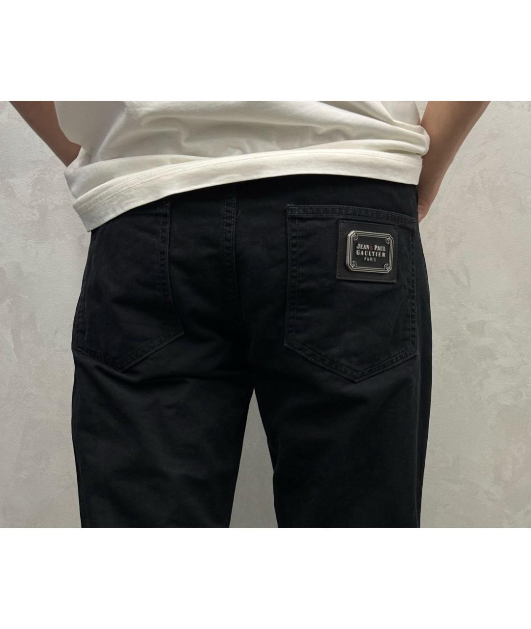 JEAN PAUL GAULTIER Черные хлопковые джинсы, фото 3