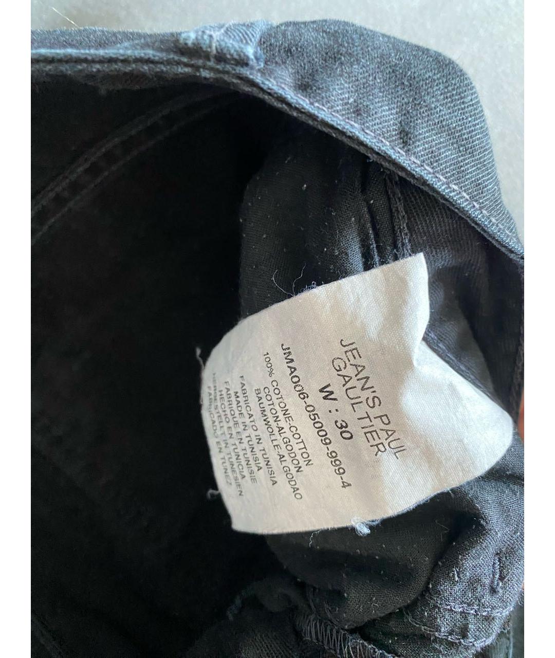 JEAN PAUL GAULTIER Черные хлопковые джинсы, фото 6