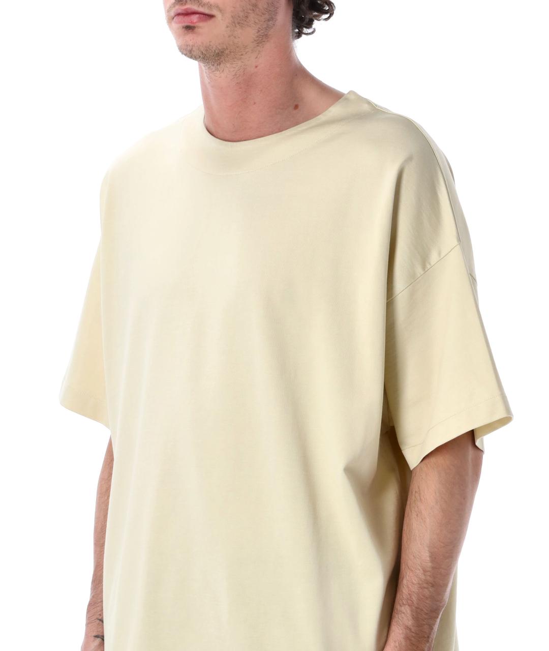FEAR OF GOD Бежевая хлопковая футболка, фото 3
