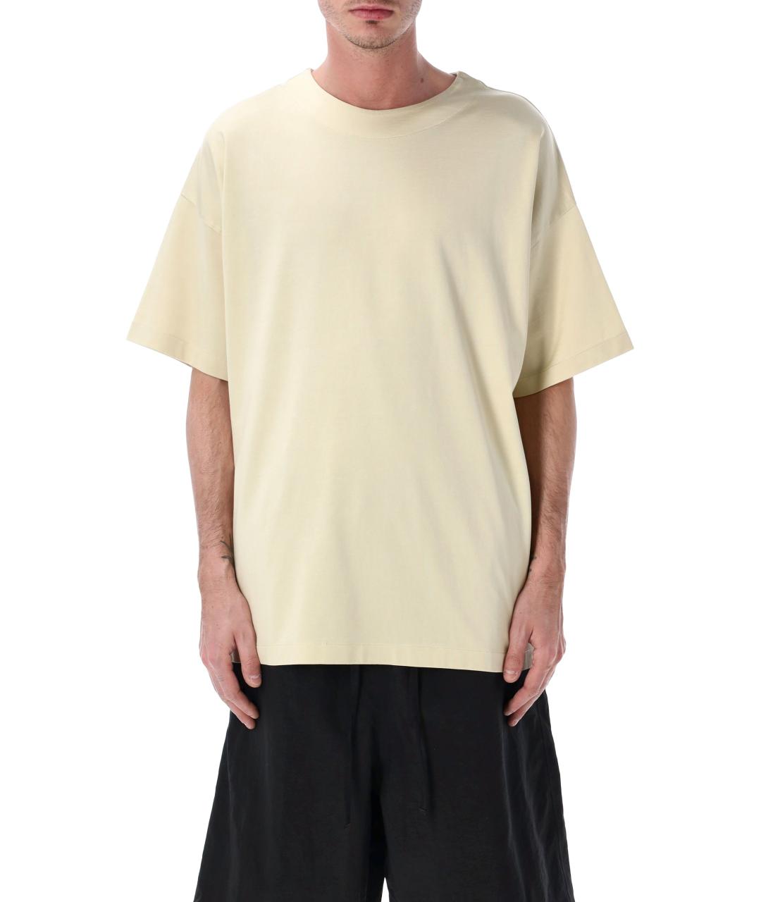 FEAR OF GOD Бежевая хлопковая футболка, фото 1