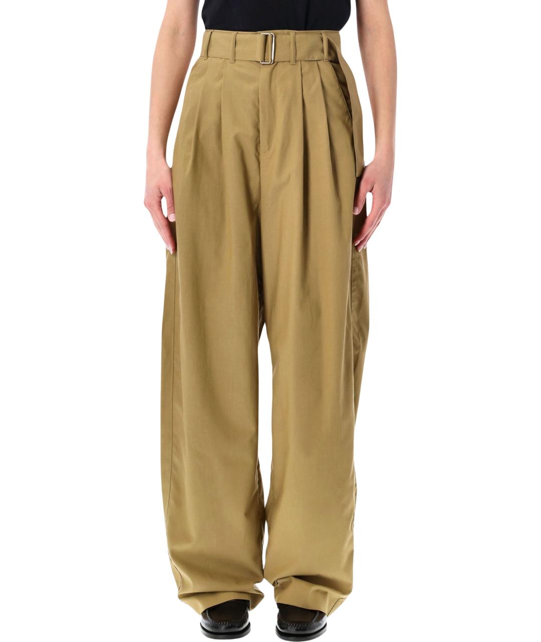 SOEUR Бежевые прямые брюки, фото 1