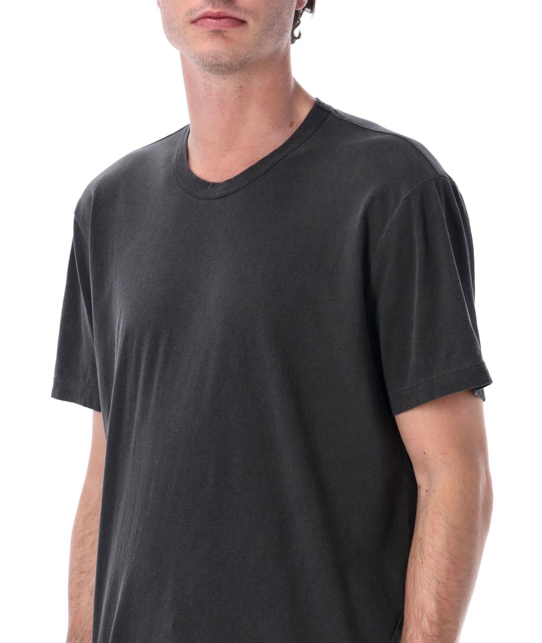 JAMES PERSE Серая хлопковая футболка, фото 3